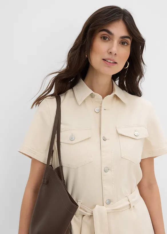Tuta corta in jeans, bonprix