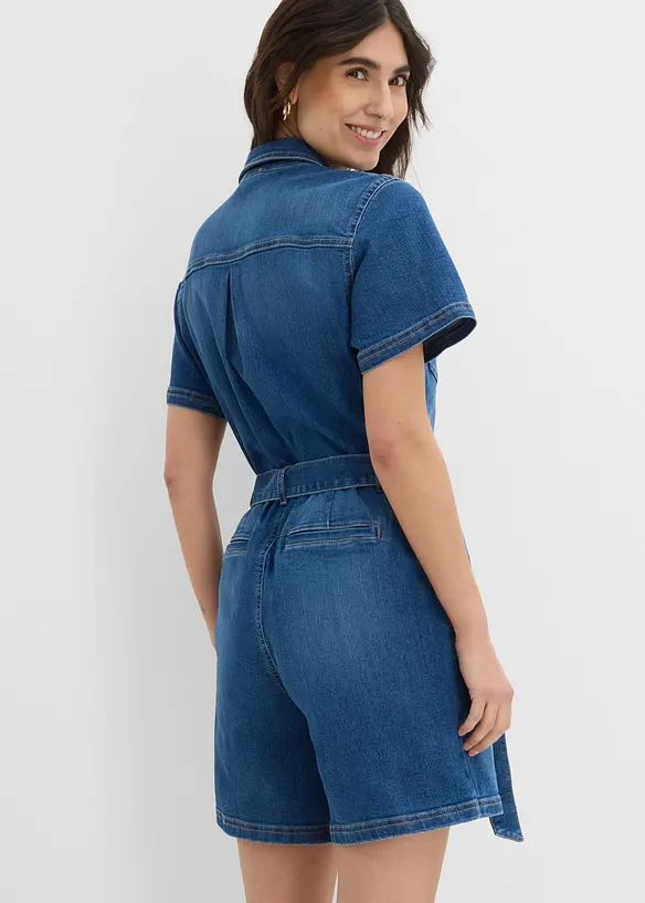 Tuta corta in jeans, bonprix