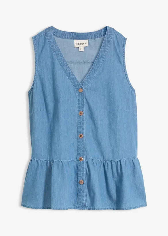 Top in jeans di cotone biologico, bonprix