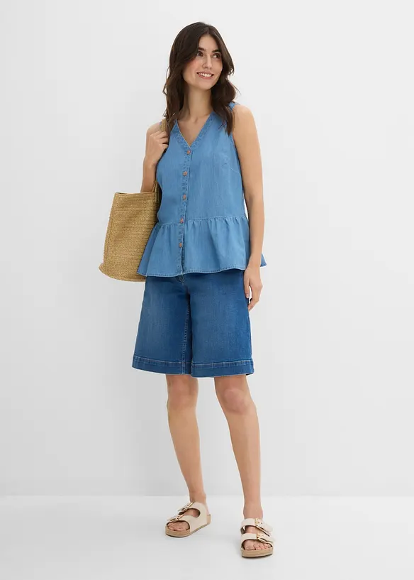 Top in jeans di cotone biologico, bonprix