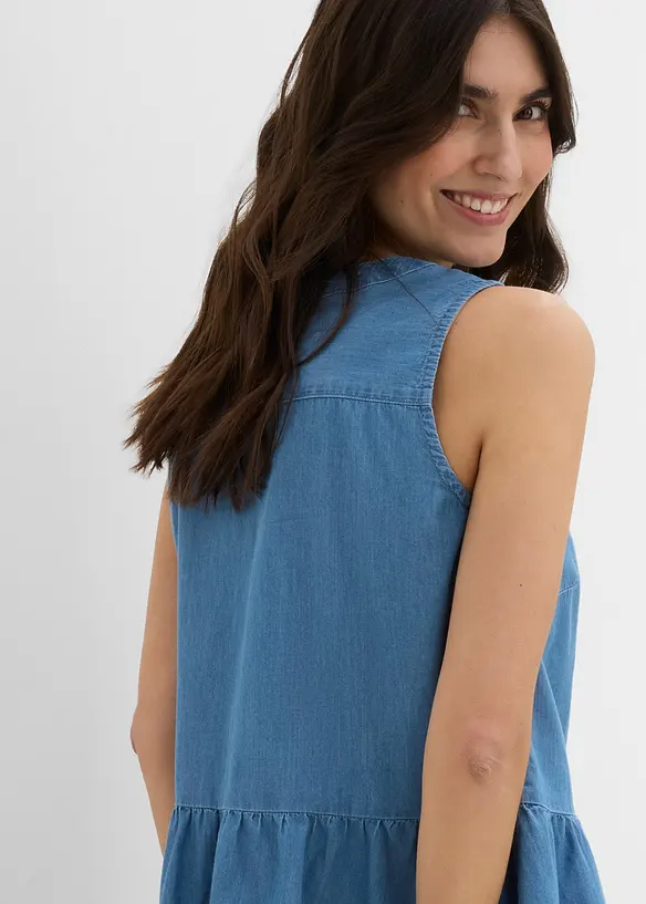 Top in jeans di cotone biologico, bonprix