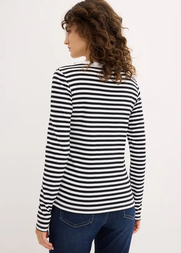 Maglia a maniche lunghe in puro cotone biologico, bonprix