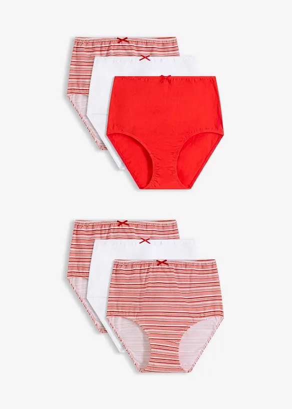 Slip a vita alta con morbido cotone (pacco da 6), bonprix