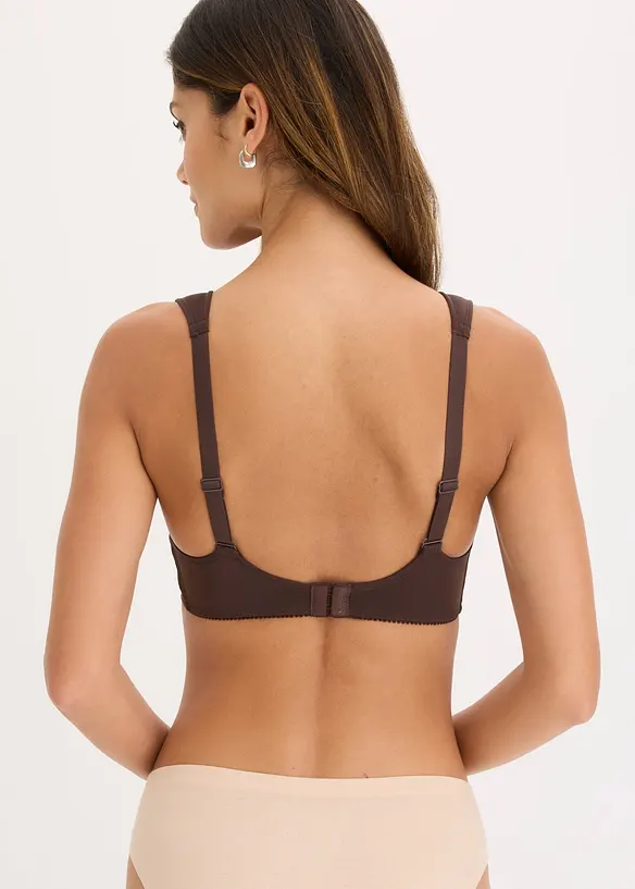 Reggiseno con coppe preformate, spalline imbottite ed effetto lucido, bonprix