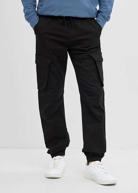 Pantaloni cargo con elastico in vita regular fit, straight, bonprix