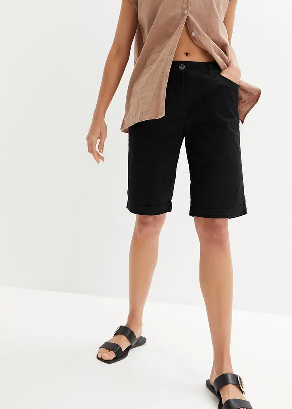 Bermuda in popeline di cotone con vita comoda, bonprix