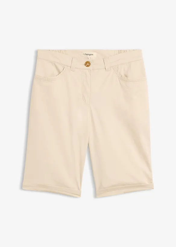 Bermuda in popeline di cotone con vita comoda, bonprix