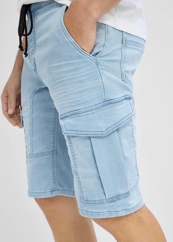 Bermuda di jeans in felpa, regular fit, bonprix