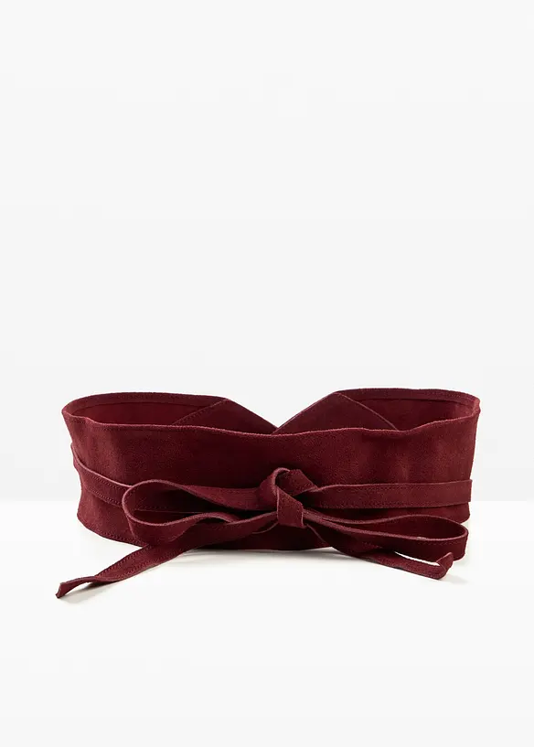 Cintura in pelle da annodare, bonprix