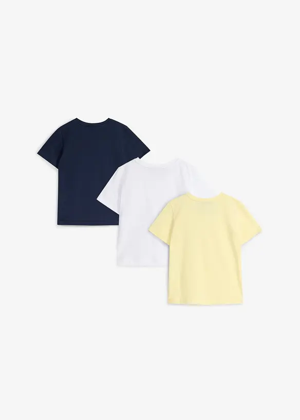 T-shirt in puro cotone (pacco da 3), bonprix