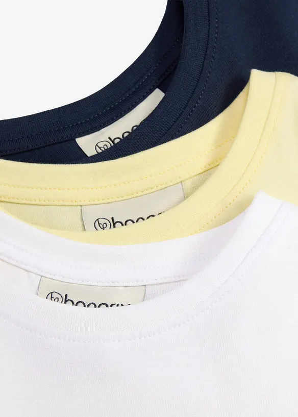 T-shirt in puro cotone (pacco da 3), bonprix