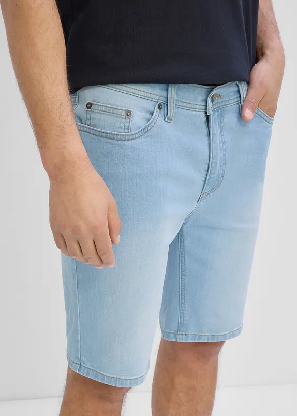 Bermuda in jeans elasticizzati, regular fit (pacco da 2), bonprix