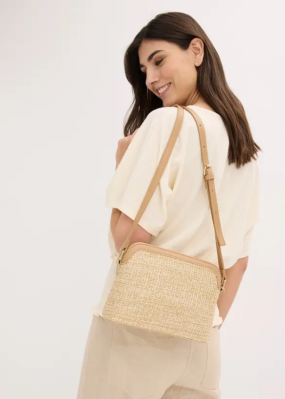 Borsa a tracolla effetto paglia, bonprix