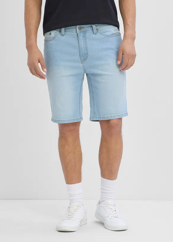 Bermuda in jeans elasticizzati, regular fit (pacco da 2), bonprix