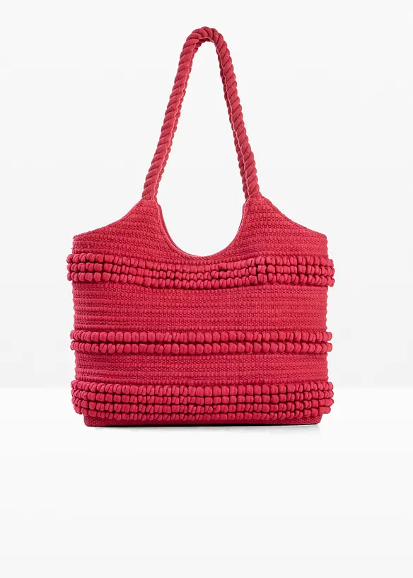 Borsa shopper in cotone dall&rsquo;effetto strutturato, bonprix