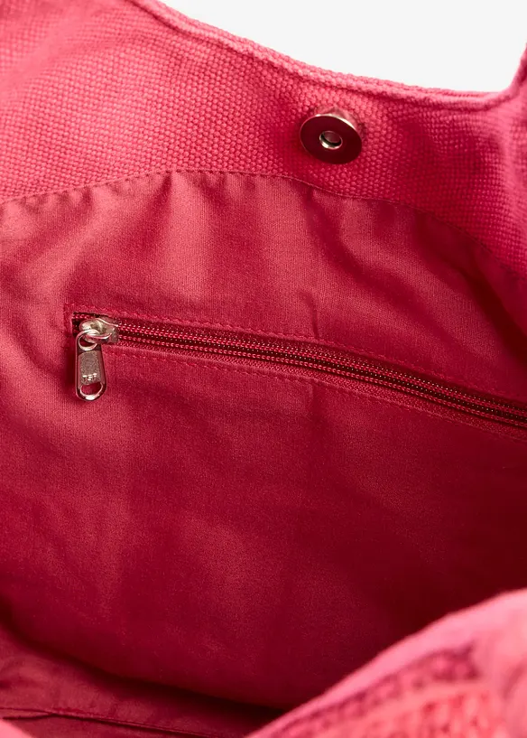 Borsa shopper in cotone dall&rsquo;effetto strutturato, bonprix