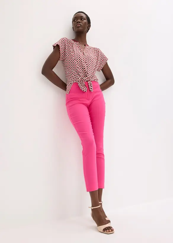 Pantaloni cropped in bengalina, bonprix
