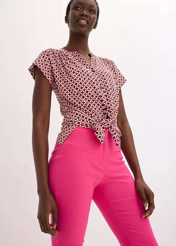 Pantaloni cropped in bengalina, bonprix