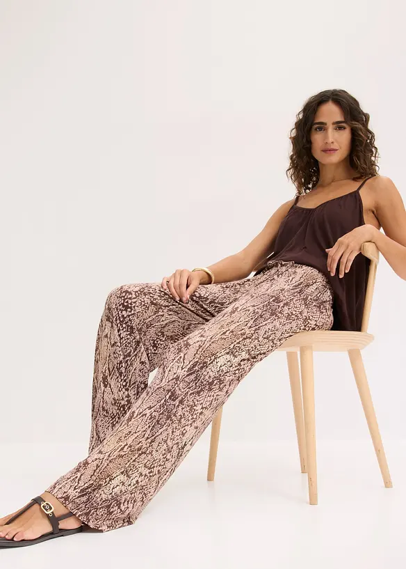 Pantaloni in jersey di misto viscosa fluido, bonprix
