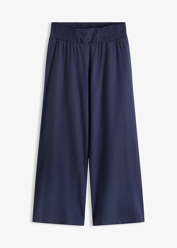 Pantaloni larghi in misto lino fresco e leggero, bonprix
