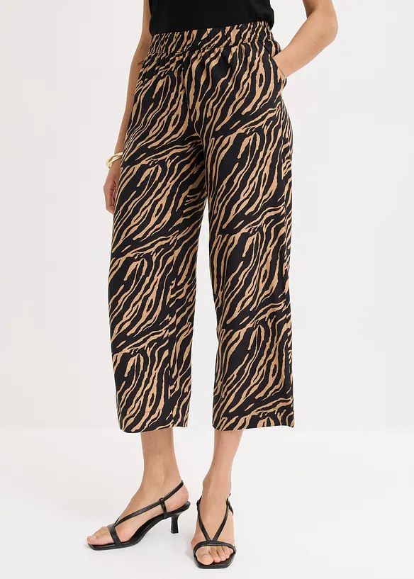 Pantaloni in viscosa con elastico in vita, bonprix