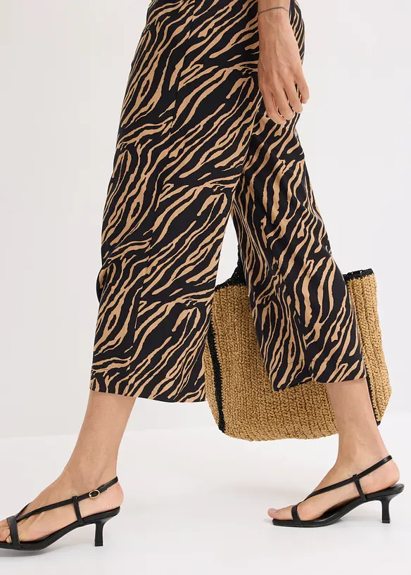 Pantaloni in viscosa con elastico in vita, bonprix