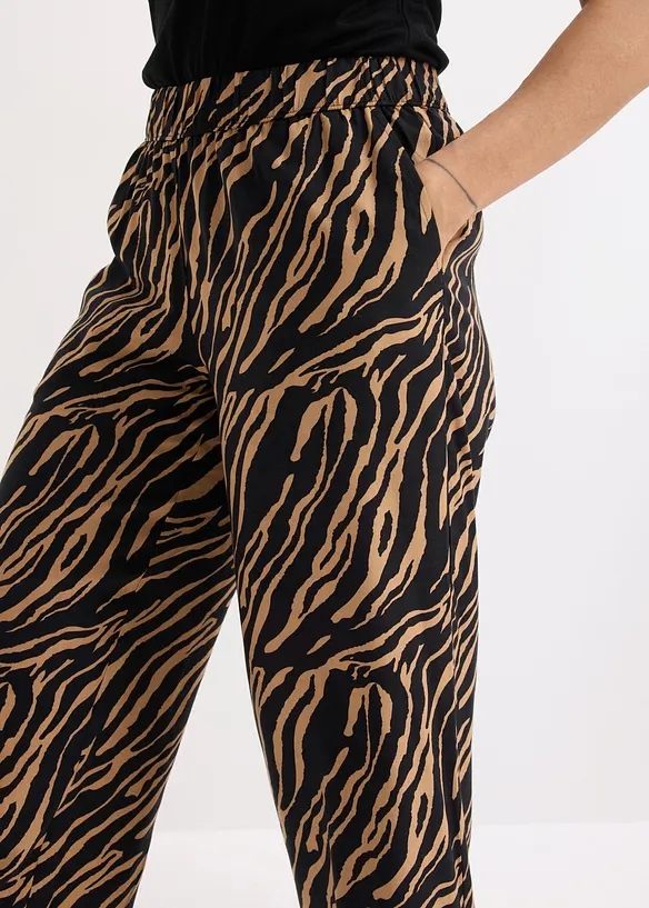 Pantaloni in viscosa con elastico in vita, bonprix