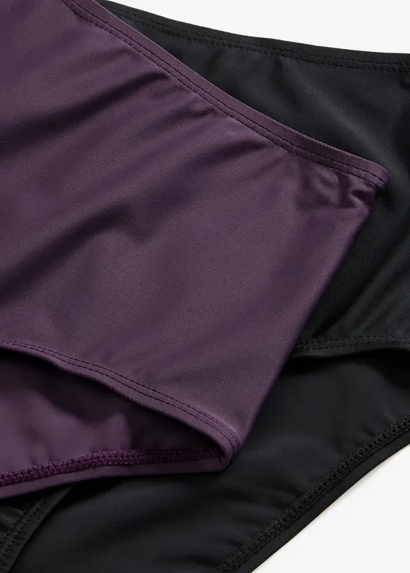 Slip a vita alta per bikini (pacco da 2), bonprix