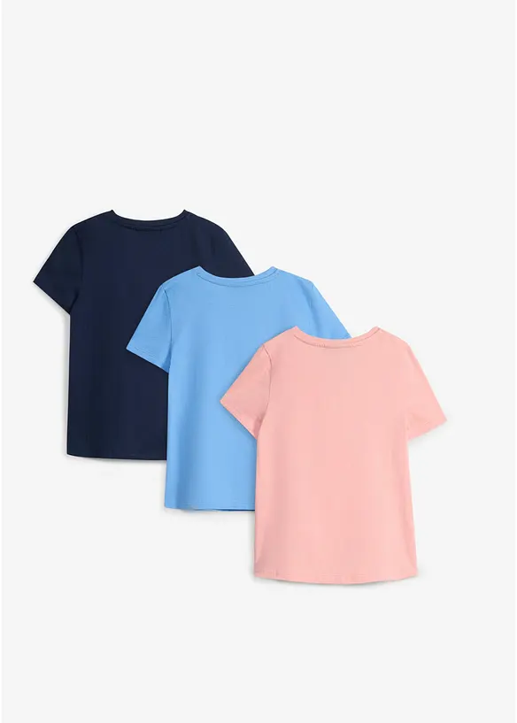 T-shirt in puro cotone biologico (pacco da 3), bonprix