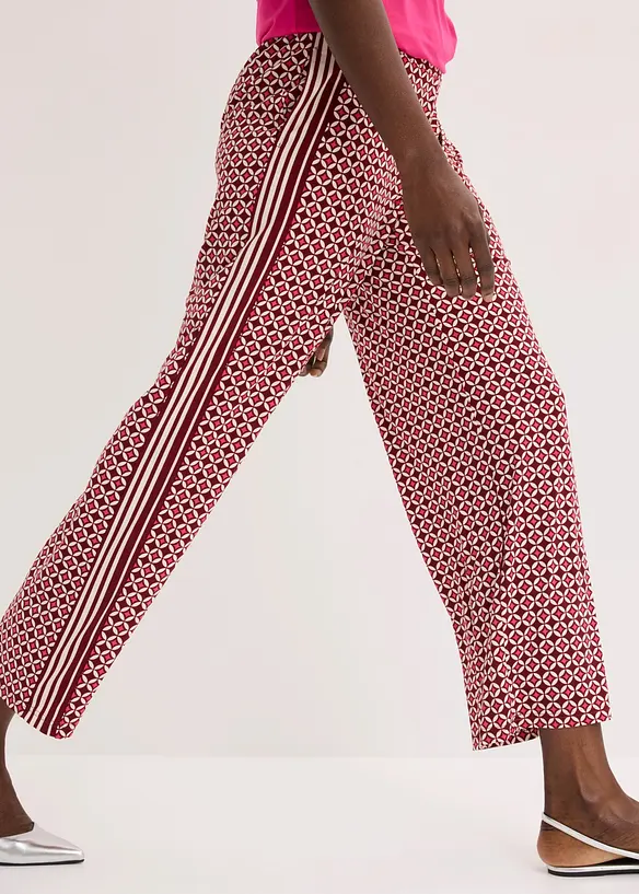 Pantaloni in jersey con fantasia minimalista, bonprix