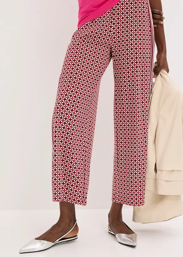Pantaloni in jersey con fantasia minimalista, bonprix