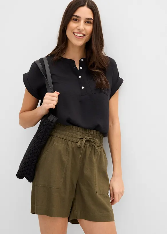 Shorts in misto lino, bonprix