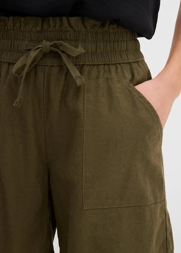Shorts in misto lino, bonprix
