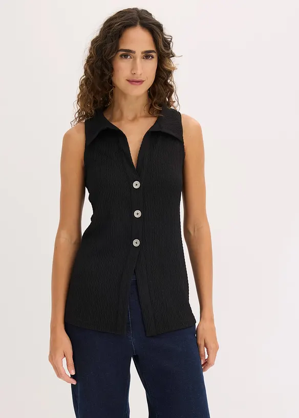 Top in cr&ecirc;pe operato, bonprix