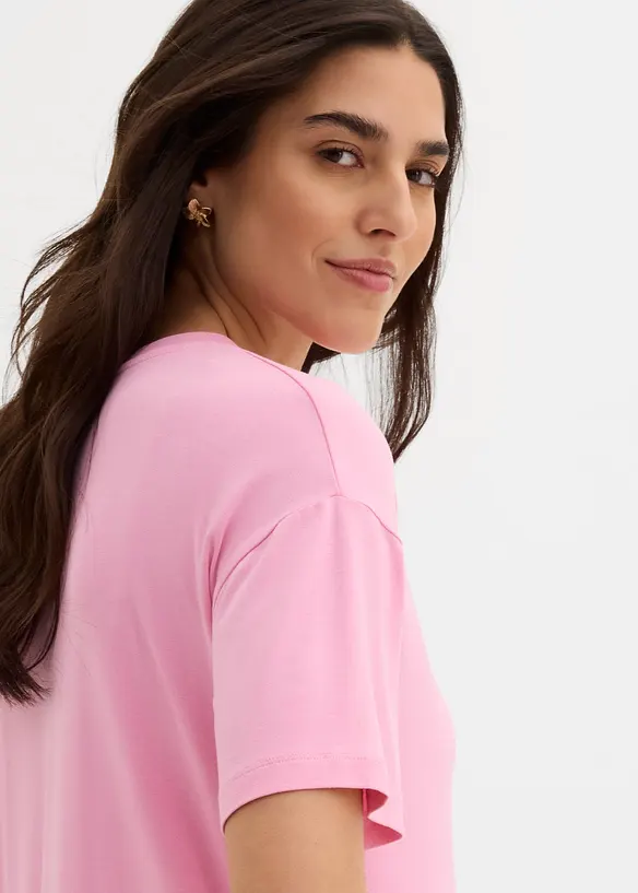 Maglietta cropped con spalle scese, bonprix