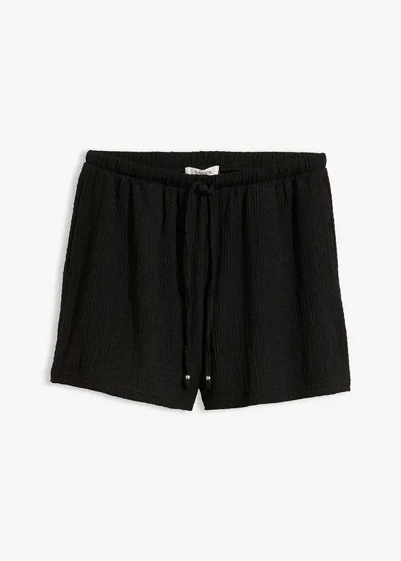 Shorts con elastico in vita in cr&ecirc;pe operato, bonprix