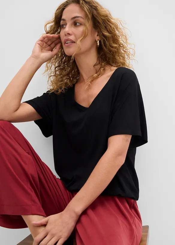 Maxi maglia in misto viscosa morbido, bonprix