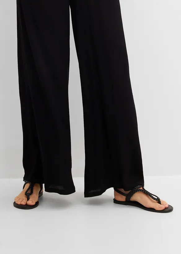 Pantaloni larghi in fine viscosa, bonprix