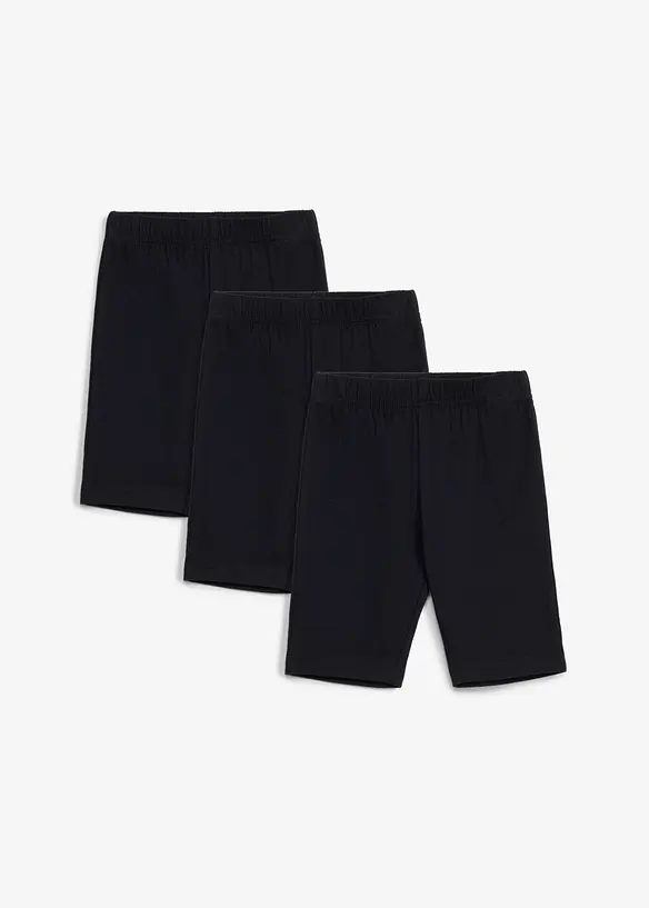 Ciclisti in misto cotone elasticizzato (pacco da 3), bonprix
