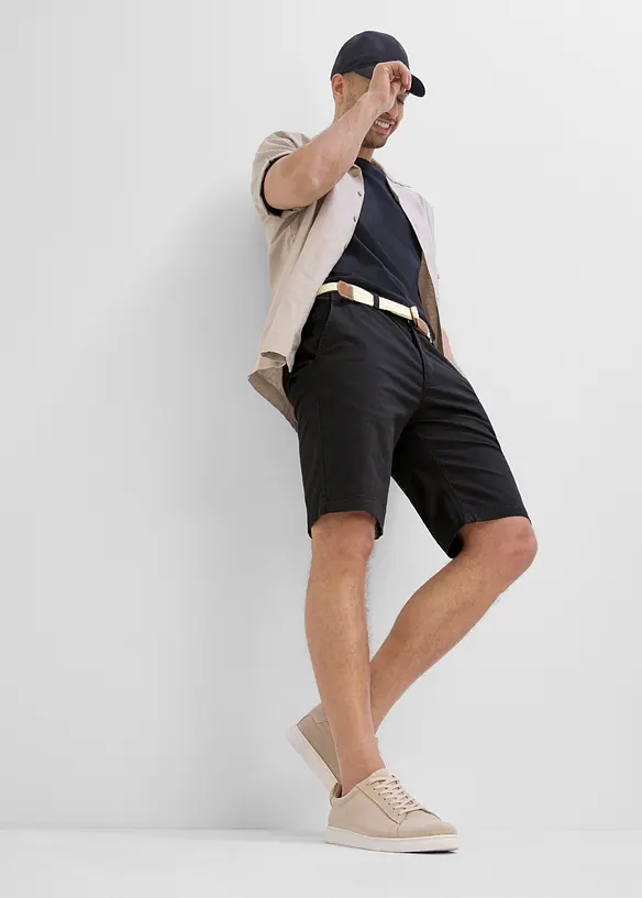 Bermuda elasticizzati con cintura, regular fit, bonprix