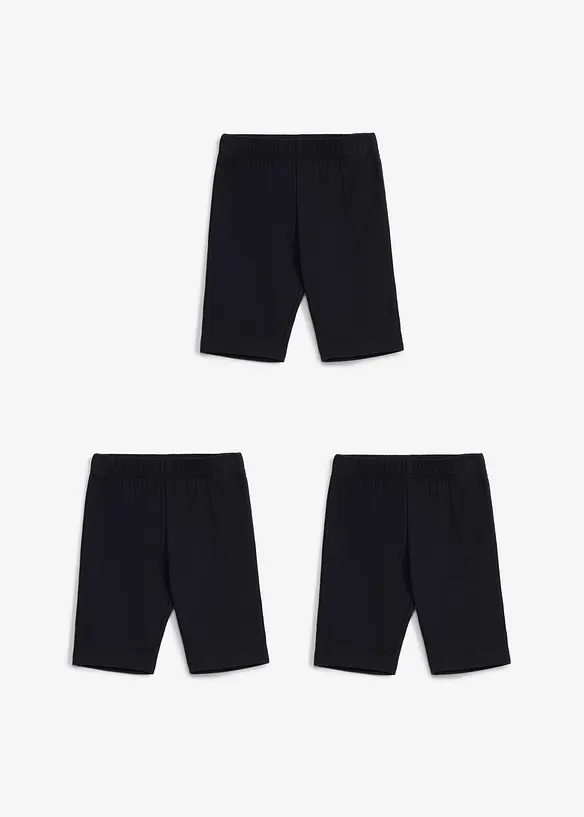 Ciclisti in misto cotone elasticizzato (pacco da 3), bonprix