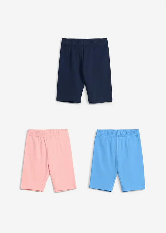 Ciclisti in misto cotone elasticizzato (pacco da 3), bonprix