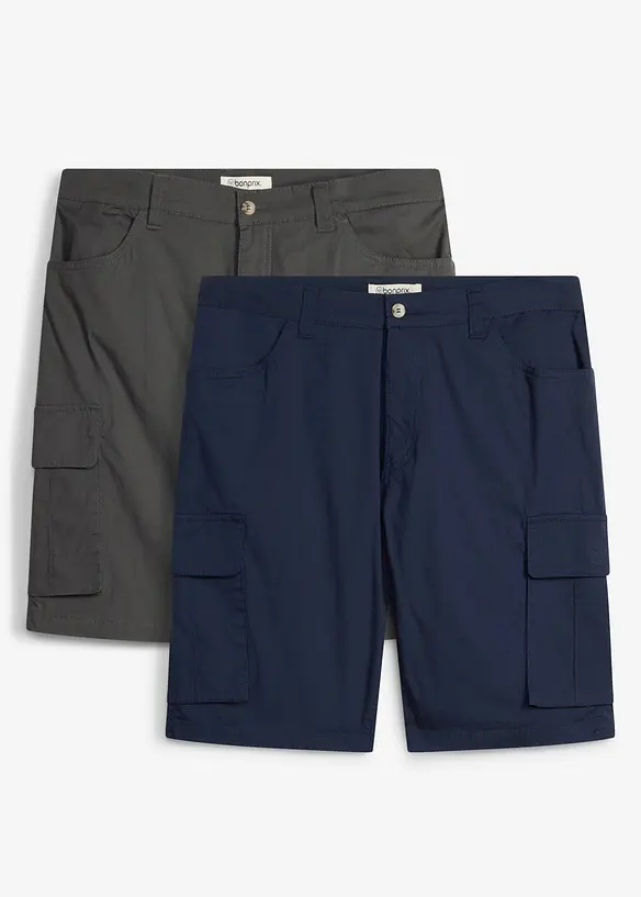 Bermuda cargo (pacco da 2), bonprix