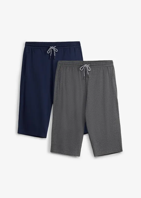 Bermuda lunghi in jersey di puro cotone biologico (pacco da 2), bonprix