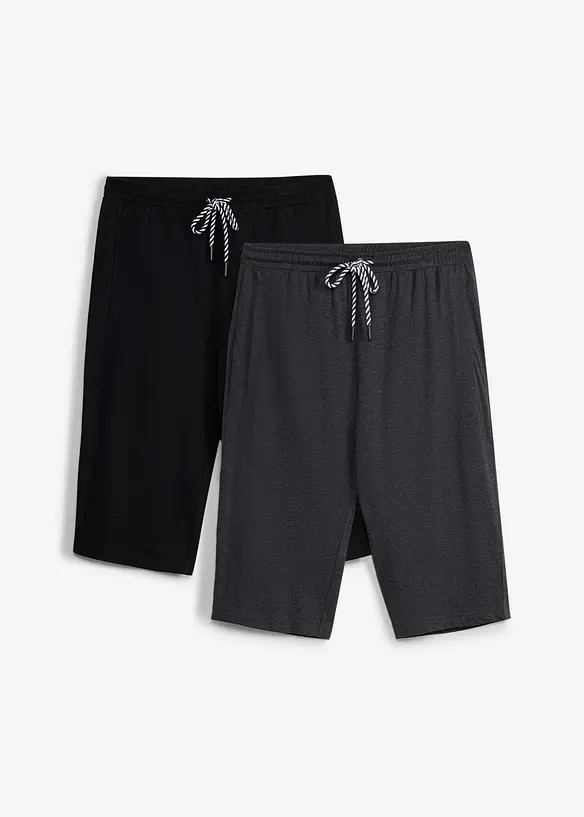 Bermuda lunghi in jersey di puro cotone biologico (pacco da 2), bonprix