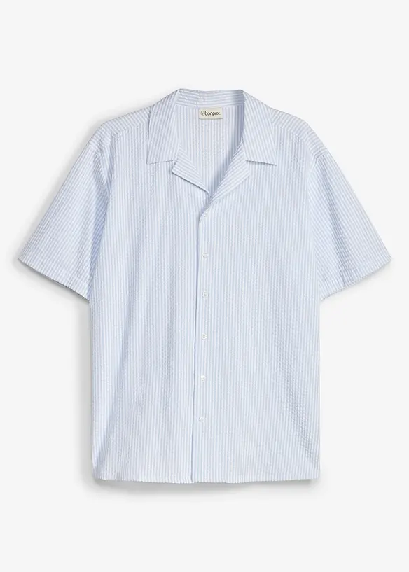 Camicia stile resort in seersucker, loose fit, bonprix