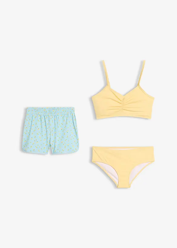 Bikini e pantaloncini da bagno (set 3 pezzi), bonprix