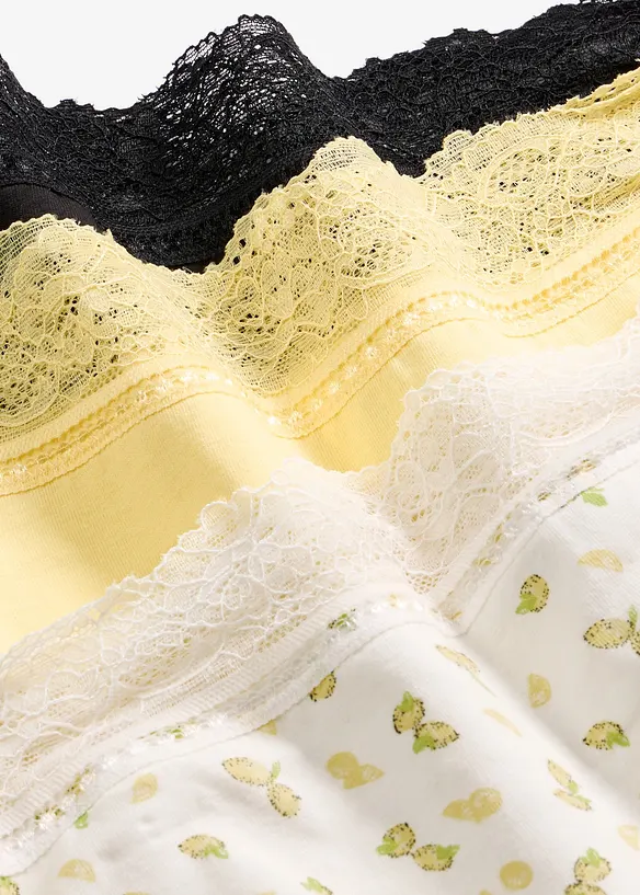 Slip a vita alta con morbido cotone (pacco da 4), bonprix