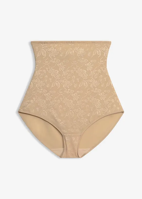 Slip a vita alta in morbido pizzo con effetto modellante medio, bonprix