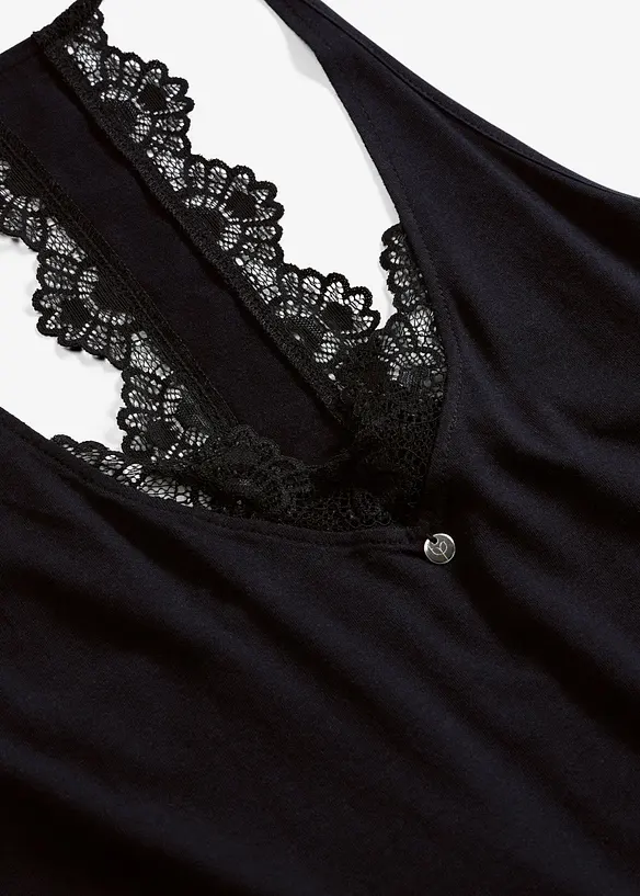 Camicia da notte corta in misto viscosa morbido, bonprix